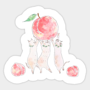 Peach Kittens Sticker